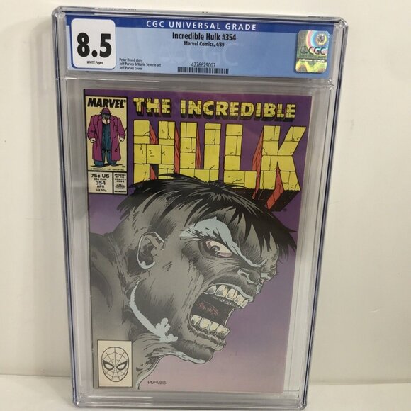 Marvel Comics The Incredible HULK #354 1989 Gray Joe Fix-It CGC Graded 8.5 - Picture 1 of 6
